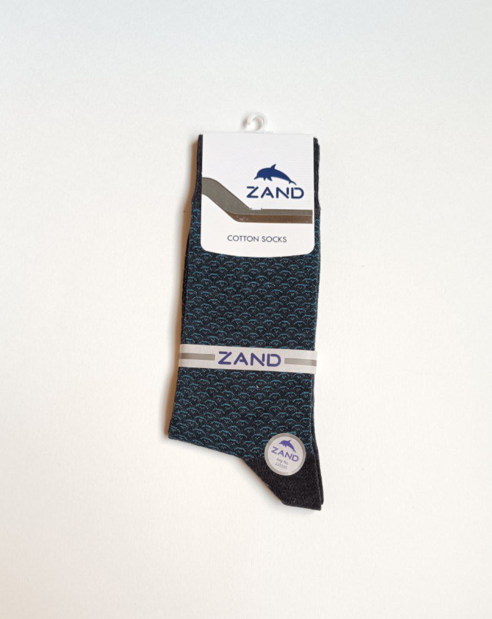جوراب مردانه نخ پنبه‌ای ساق‌دار طرح‌دار برند زند
