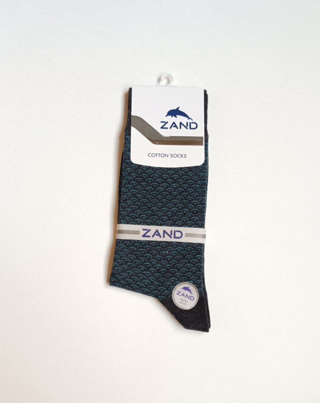 جوراب مردانه نخ پنبهای ساقدار طرحدار برند زند