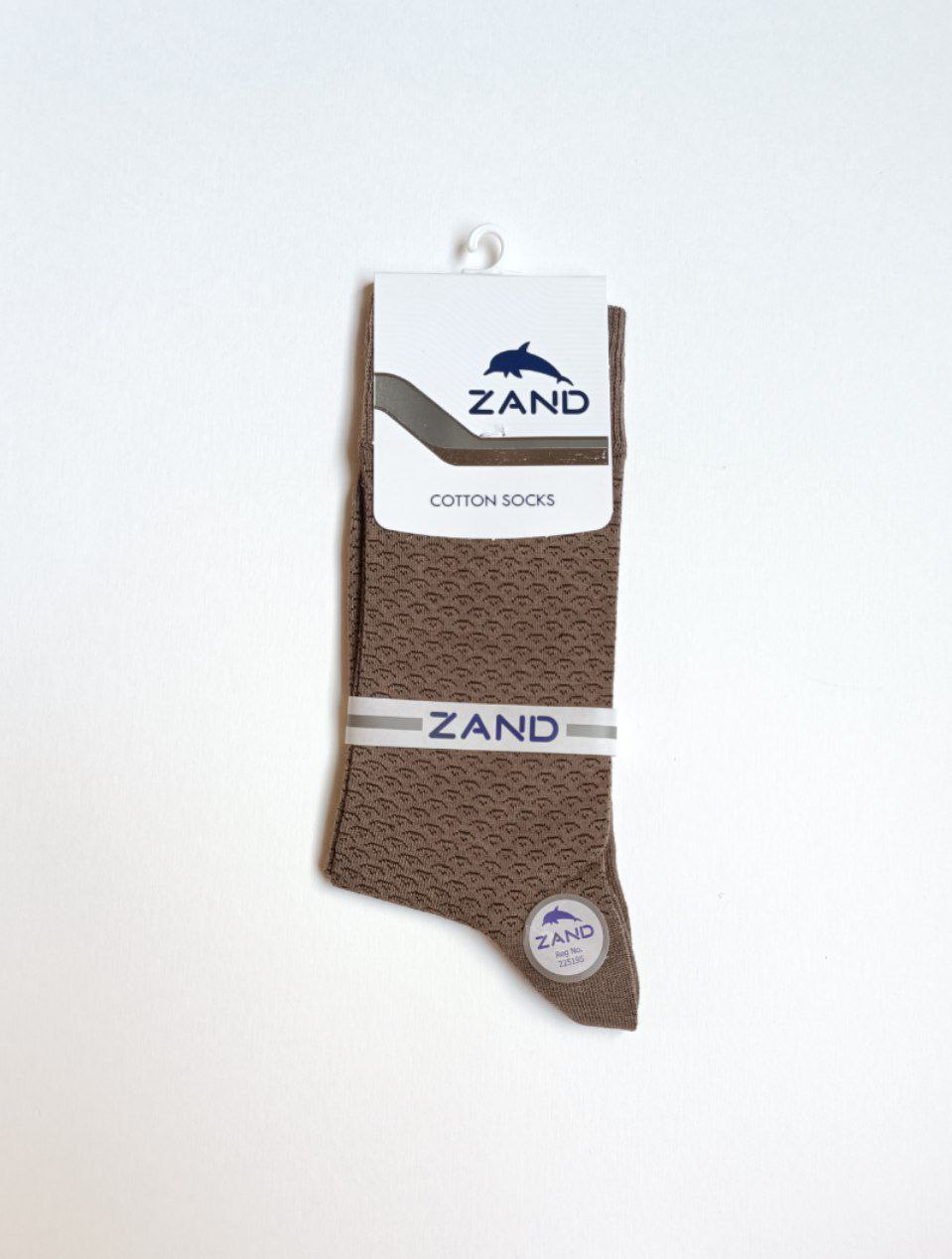 جوراب مردانه نخ پنبه‌ای ساق‌دار طرح‌دار برند زند