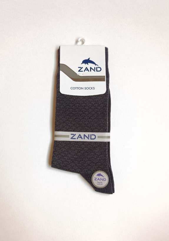 جوراب مردانه نخ پنبهای ساقدار طرحدار برند زند