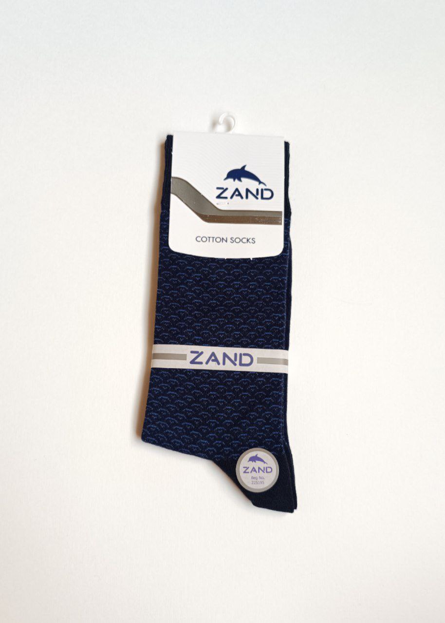 جوراب مردانه نخ پنبه‌ای ساق‌دار طرح‌دار برند زند