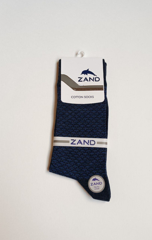 جوراب مردانه نخ پنبهای ساقدار طرحدار برند زند