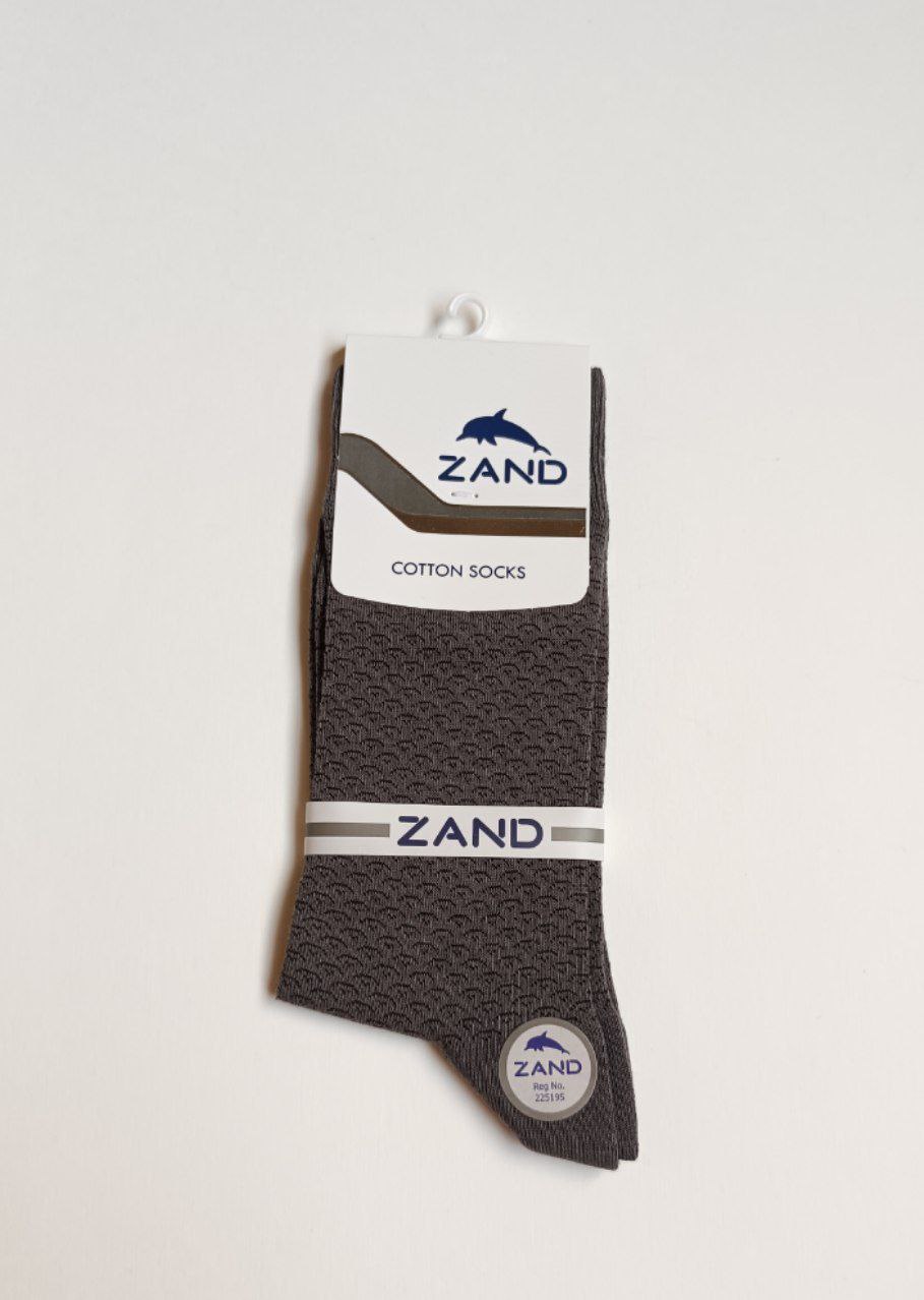 جوراب مردانه نخ پنبه‌ای ساق‌دار طرح‌دار برند زند